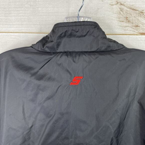 Snap-On Tools Racing Jacket Mens 2XL 1/2 Zip Pullover Cafe Racer Bomber Black - Picture 13 of 14